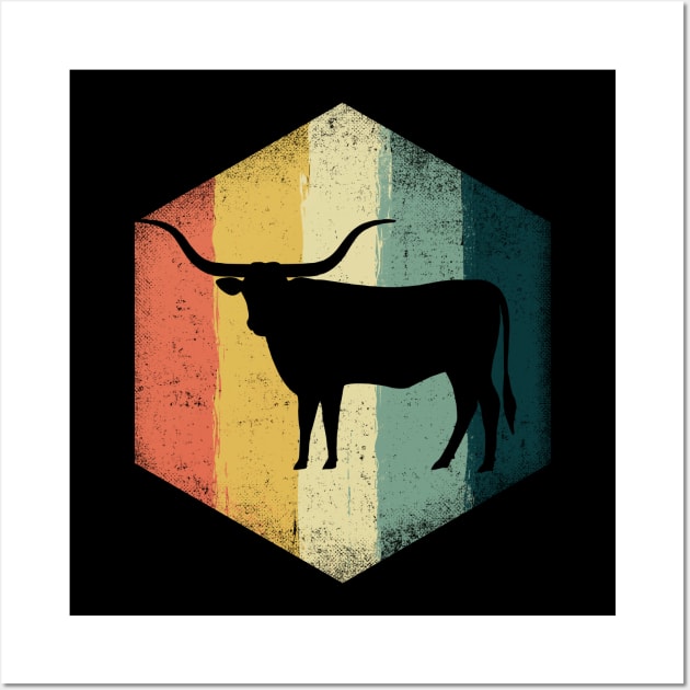 Texas Longhorn Cattle Design for Proud Texans Wall Art by c1337s